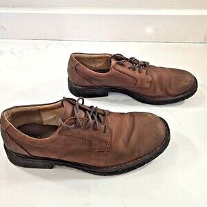Born Shoes Mens 12 Suede Leather Oxford Lace Up Handcrafted Brown Casual Comfort